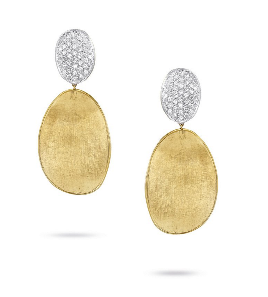 Marco Bicego Lunaria diamond and gold earrings