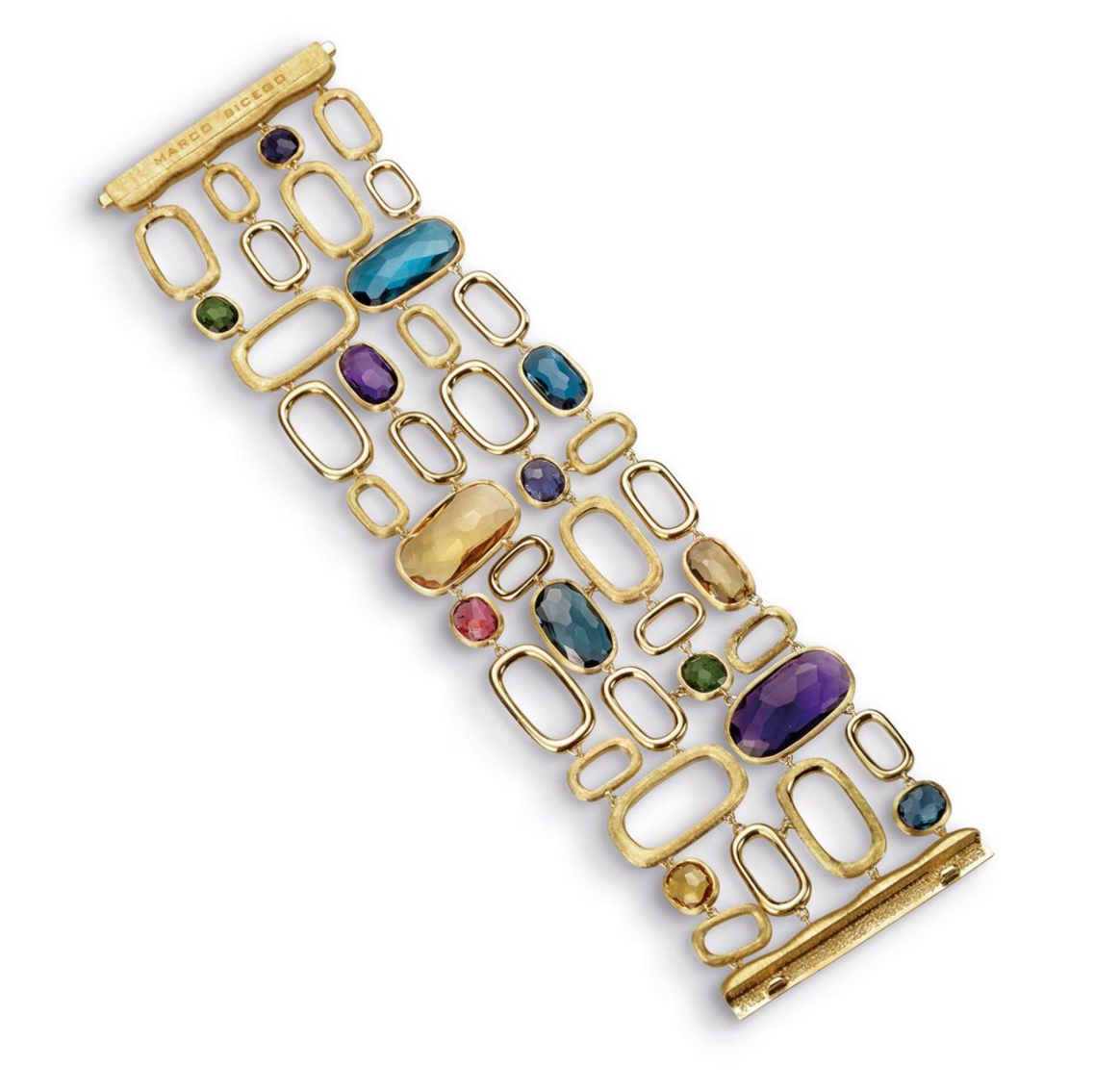 Marco Bicego Murano link bracelet in gold and mixed semi-precious stones