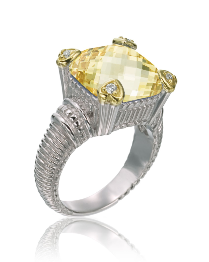 Judith Ripka Canary Crystal Ring - Yellow gemstone ring